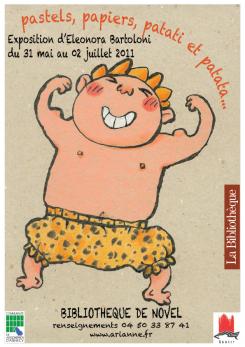 affiche  Papiers, pastels et patati et patata ... 
