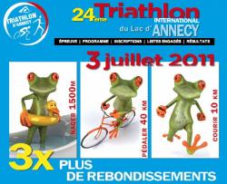 affiche 24e Triathlon International du Lac d'Annecy